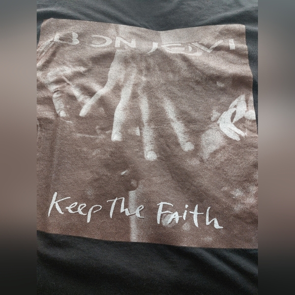 BON JOVI VINTAGE 1992/93 Keep the Faith T-Shirt. Size Large. 🎼 - Picture 8 of 10